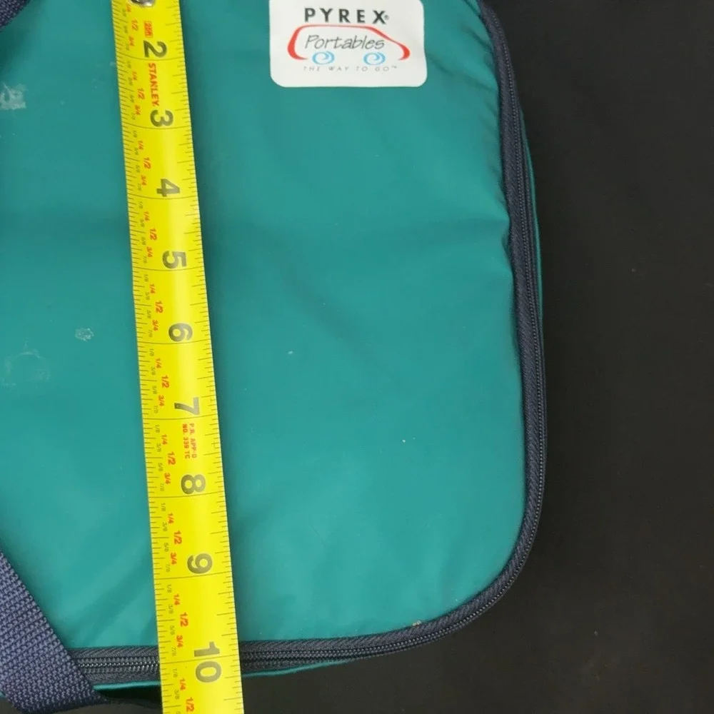 Pyrex Portables Green Insulated Lunch Food Carrier Microcore Thermal Tote Bag